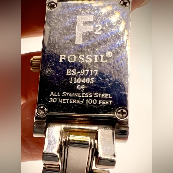 Fossil F2 ES-9717 Stainless Steel Quartz Analog Watch Sz 6 1/2" &it’s links - Picture 5 of 8